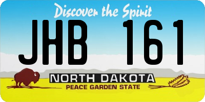 ND license plate JHB161