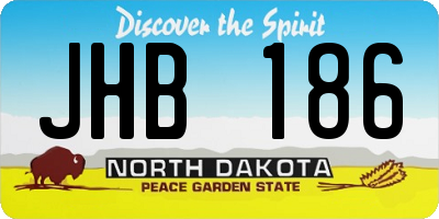 ND license plate JHB186