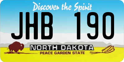 ND license plate JHB190