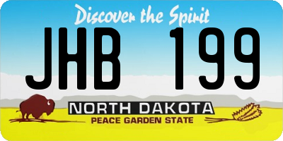 ND license plate JHB199