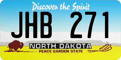 ND license plate JHB271