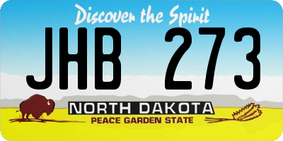ND license plate JHB273