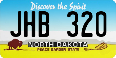 ND license plate JHB320