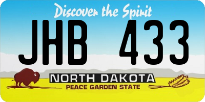 ND license plate JHB433