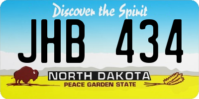 ND license plate JHB434