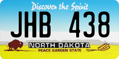 ND license plate JHB438