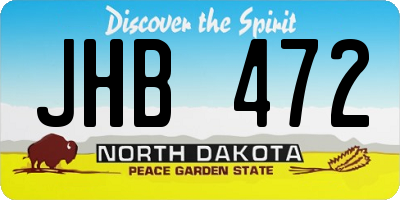 ND license plate JHB472