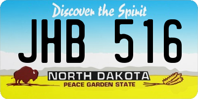ND license plate JHB516