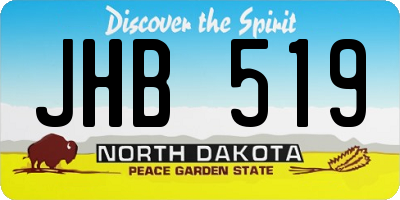 ND license plate JHB519