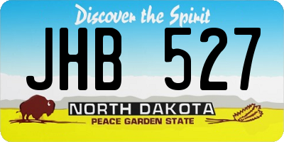 ND license plate JHB527