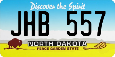 ND license plate JHB557