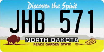 ND license plate JHB571