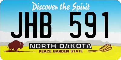 ND license plate JHB591