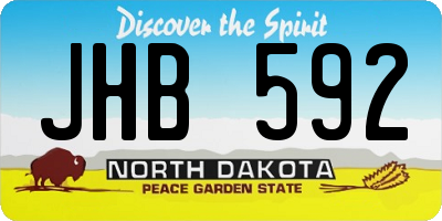ND license plate JHB592