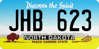 ND license plate JHB623