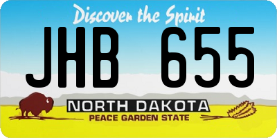 ND license plate JHB655