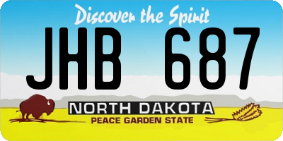 ND license plate JHB687