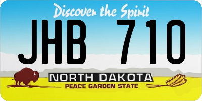 ND license plate JHB710