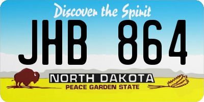 ND license plate JHB864