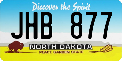 ND license plate JHB877