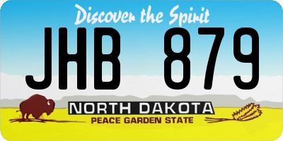 ND license plate JHB879