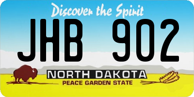 ND license plate JHB902