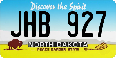 ND license plate JHB927