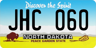 ND license plate JHC060