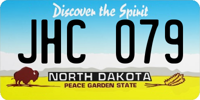 ND license plate JHC079