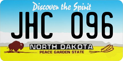 ND license plate JHC096
