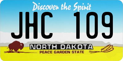 ND license plate JHC109