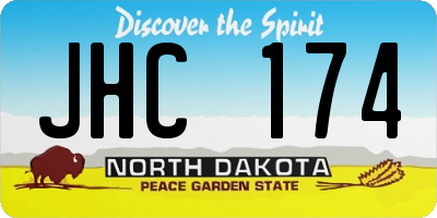 ND license plate JHC174