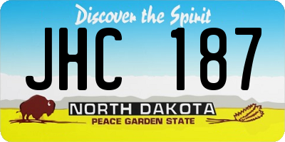 ND license plate JHC187