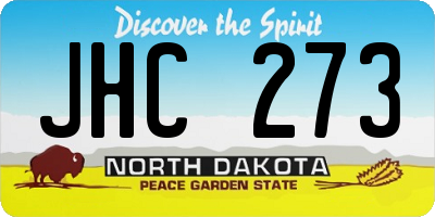 ND license plate JHC273