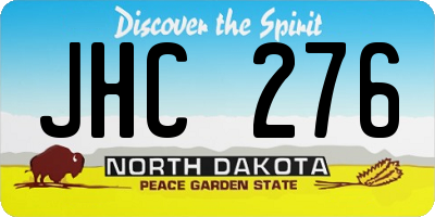 ND license plate JHC276