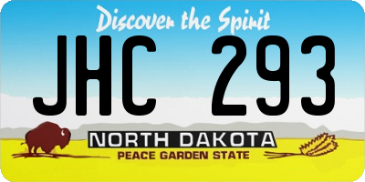 ND license plate JHC293