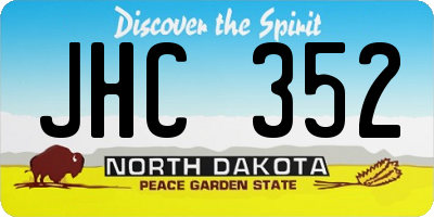 ND license plate JHC352
