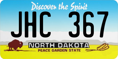 ND license plate JHC367