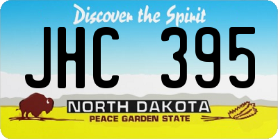ND license plate JHC395