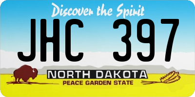 ND license plate JHC397
