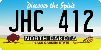 ND license plate JHC412
