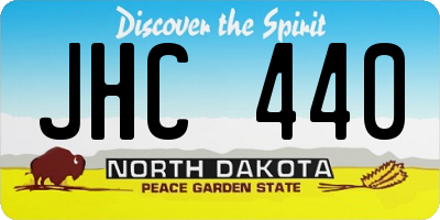 ND license plate JHC440