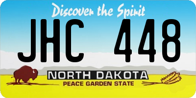 ND license plate JHC448