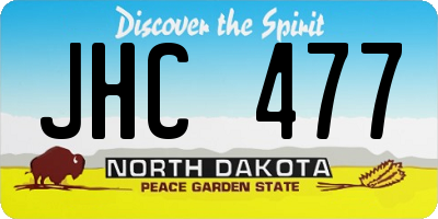 ND license plate JHC477