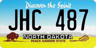 ND license plate JHC487
