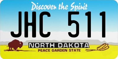 ND license plate JHC511