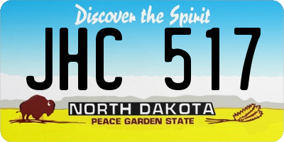 ND license plate JHC517