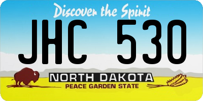 ND license plate JHC530