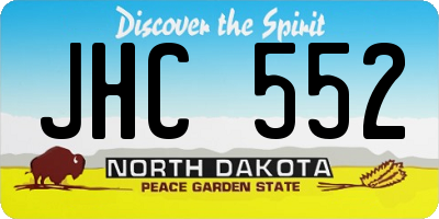 ND license plate JHC552