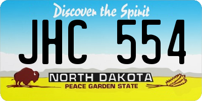 ND license plate JHC554